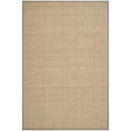 Safavieh Natural Fiber Power Loomed Round Rug- Natural - Grey- 8 x 8 ft. NF114P-8R